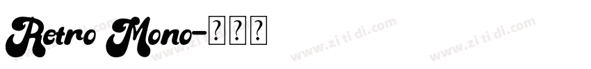 Retro Mono字体转换